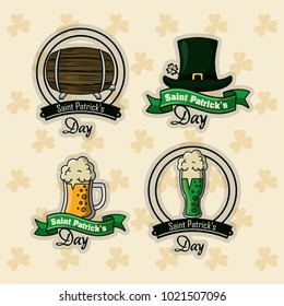 Saint patricks days labels