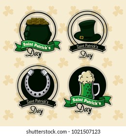 Saint patricks days labels