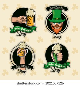 Saint patricks days labels