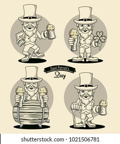 Saint patricks elf cartoon