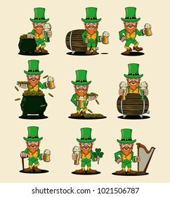 Saint patricks elf cartoon