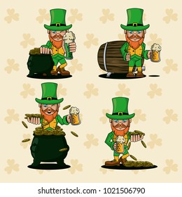 Saint patricks elf cartoon