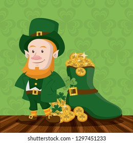 Saint patricks elf cartoon