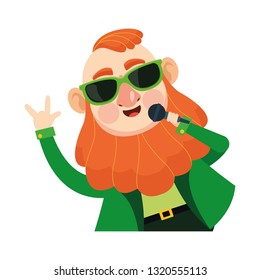 Saint patricks elf cartoon