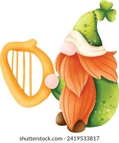 Saint Patricks Gnomes Clipart, St's Patricks Day.