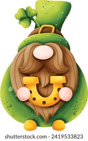 Saint Patricks Gnomes Clipart, St's Patricks Day.