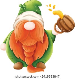 Saint Patricks Gnomes Clipart, St's Patricks Day.