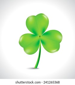 Saint Patrick's green clover background vector illustration 