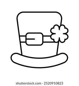 Icono de San Patricio con fondo blanco Vector Ilustración de stock