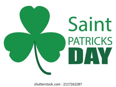 Saint patrick's poster with green clover.