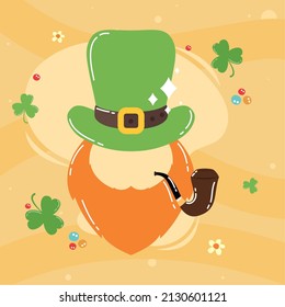 saint patricks tophat and beard card