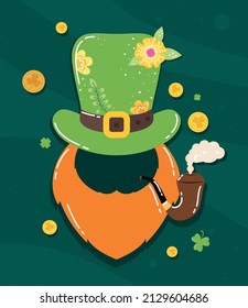 saint patricks tophat and pipe card