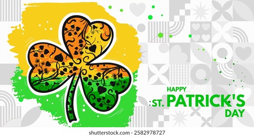  Saint Patrics Day, banner and vector illustration