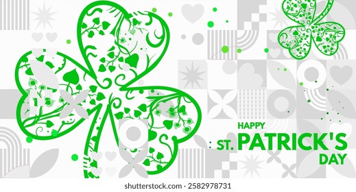  Saint Patrics Day, banner and vector illustration