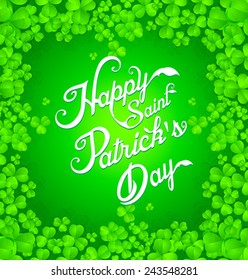 Saint Patric's Day Text Background vector illustration