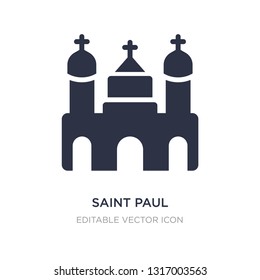 saint paul icon on white background. Simple element illustration from Monuments concept. saint paul icon symbol design.