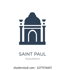 saint paul icon vector on white background, saint paul trendy filled icons from Monuments collection, saint paul vector illustration