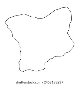 Saint Paul Parish map, administrative division of Dominica. Vector illustration.