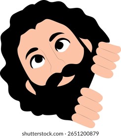 Saint Paul Peeking Cartoon Illustration Design peeking, Happy Malta Feast of St. Paul