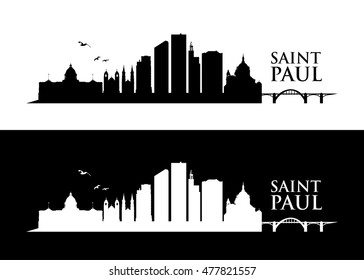 Saint Paul skyline - Minnesota - United States of America - vector illustration

