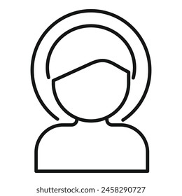 Saint person icon outline vector. Art image. Jesus character holy