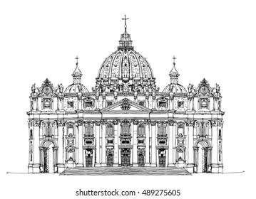 Saint Peter's aa Vatican, Rome. Sketch collection