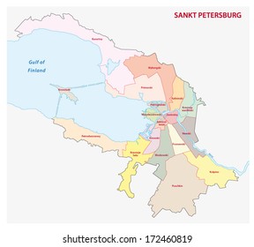 saint petersburg administrative map