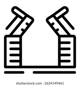 Saint Petersburg bridge icon outline vector. Russian sightseeing. Neva river landmark