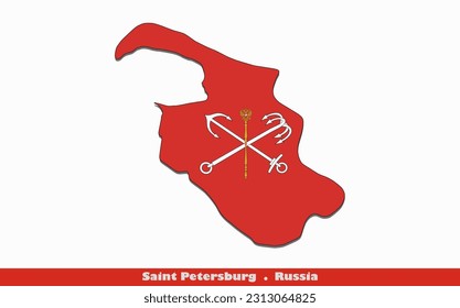 Saint Petersburg Flag - Oblasts of Russia