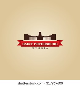Saint Petersburg Russia city symbol vector illustration