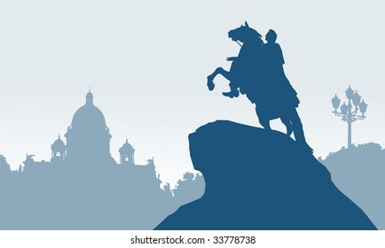 Saint Petersburg,  Russia,  Peter the Great,  Bronze Horseman,  White Nights, Saint Isaac's Cathedral