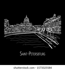 Saint Petersburg, Russia. Sketch for your design