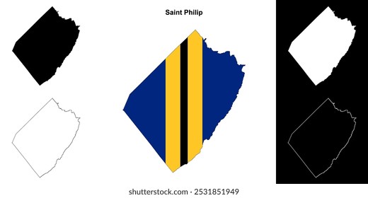 Conjunto de mapas da freguesia de Saint Philip