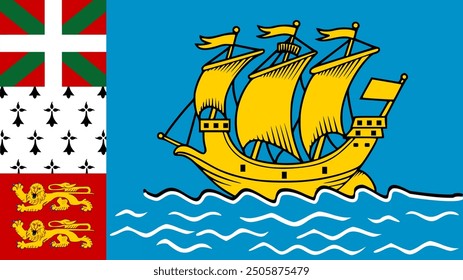 Saint Pierre and Miquelon Flag, Flag of Saint Pierre and Miquelon