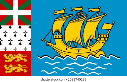 Saint Pierre and Miquelon Flag, Flag of Saint Pierre and Miquelon