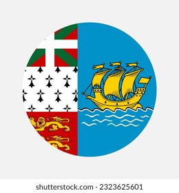 Saint Pierre and Miquelon flag simple illustration for independence day or election