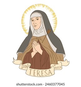 Saint Teresa of Jesus of Avila. Catholic church.