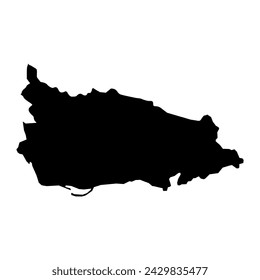 Saint Thomas Parish map, administrative division of Jamaica. Vector illustration.