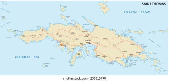 Saint Thomas, U.S. Virgin Islands Map