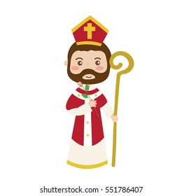 Saint Valentine Cartoon Character Isolated On Stock Vector (Royalty ...