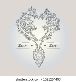 Saint Valentine Day greeting card vector  template