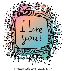 Saint Valentine Doodle Frame