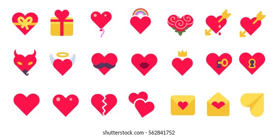 Saint Valentine Icon Set