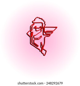 Saint Valentine pink white logo