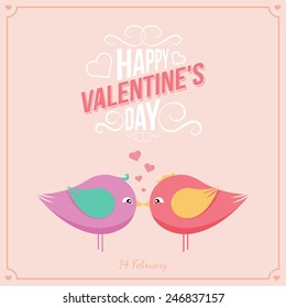 Saint Valentine's  Day background.Holiday backdrop and text. Card design. Eps 10 vector illustration.