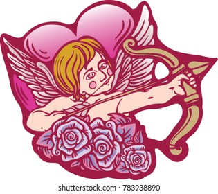 Saint Valentine's Day Cupid vector isolated illustration