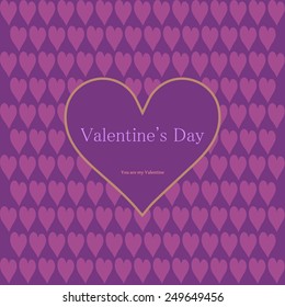 Saint Valentine's Day greeting card with text and heart,vector illustration EPS 8