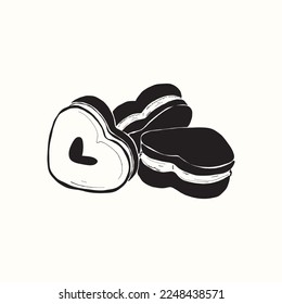 Saint Valentine's day hand drawn trendy vector illustration. Love card design. Cute doodle romantic. Romantic poster, greeting banner, trendy t-shirt print