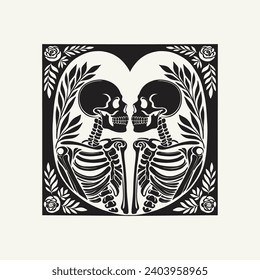 Saint Valentine's day hand drawn trendy vector illustration. Love card design. Cute doodle romantic. Romantic poster, greeting banner, trendy t-shirt print