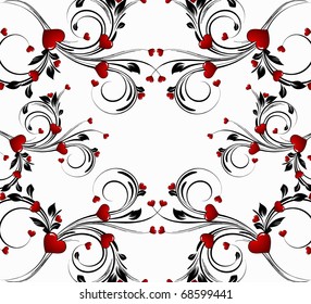 saint valentines day heart floral abstract background